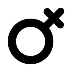 
Female symbol vector in editable filled style 
