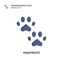Fototapeta na wymiar Pawprints vector icon. Flat style illustration. EPS 10 vector.