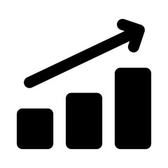 
Growth chart with arrow, an editable vector of business analytics 
