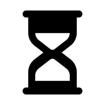 
An icon design of hourglass in modern solid style 
