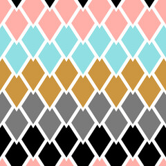 Seamless geometric pattern with geometric shapes, rhombus. Colorful-mosaic-banner.