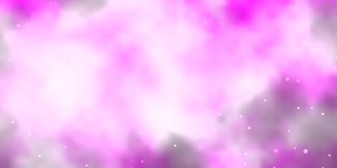 Fototapeta premium Light Purple vector pattern with abstract stars. Decorative illustration with stars on abstract template. Pattern for new year ad, booklets.