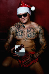 Sexy brutal Santa Claus.