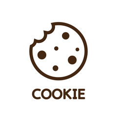 Cookie logo design. Cookie vector on white background.