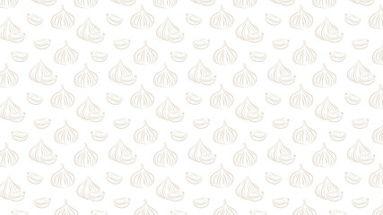 Garlic pattern wallpaper. Garlic vector. wallpaper. Garlic symbol vector.