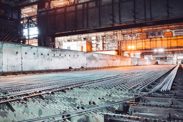 Metallurgy industry. Rolling mill. The valve is cooled after rolling.