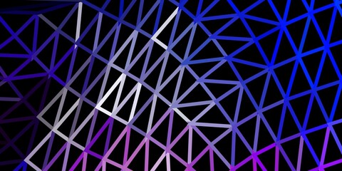 Dark pink, blue vector polygonal backdrop.