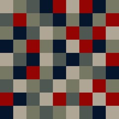 Checkered gingham fabric seamless pattern. usa color plaid pattern, scottish ornament