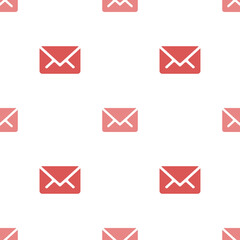 Email message seamless red on white pattern background mail document message correspondence