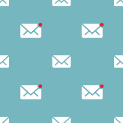 Email new message seamless pattern on navy background mail document message correspondence