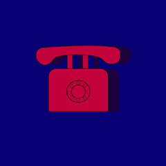 web icon phone number on a blue background for the interface