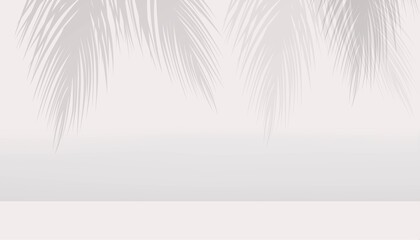 Fototapeta premium Abstract background white and gray leaf background, podium vector illustration