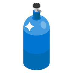 
isometric design of oxygen cylinder icon
