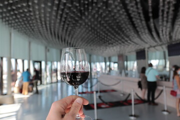 glass of red wine