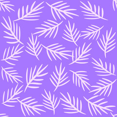 seamless background with leaves, llavender blue color