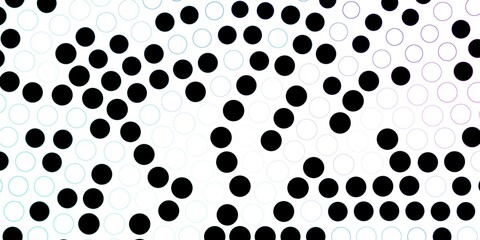 Dark Pink, Blue vector pattern with spheres. Glitter abstract illustration with colorful drops. Design for your commercials.