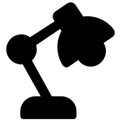 
A filled icon design of table lamp, folded lamp
