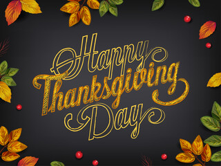 Vector illustration Happy thanksgiving day