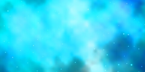 Light BLUE vector pattern with abstract stars. Colorful illustration in abstract style with gradient stars. Best design for your ad, poster, banner.