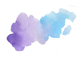 watercolor stain on white paper. Isolated element for design. hand-drawn texture