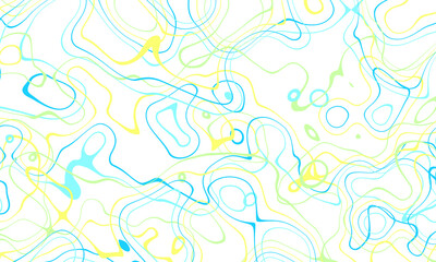 Green blue and yellow curve wave line on white abstract background.