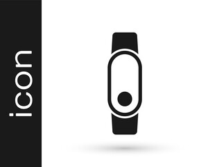 Black Smartwatch icon isolated on white background. Vector.