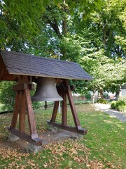 wooden bench in the garden