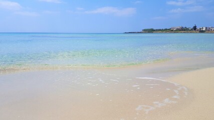 Crystal clear water on paradise beach