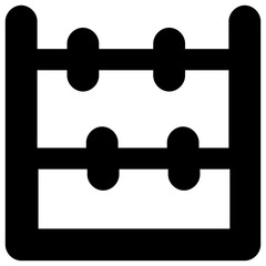 
Primary counting education, solid icon of abacus vector design 
