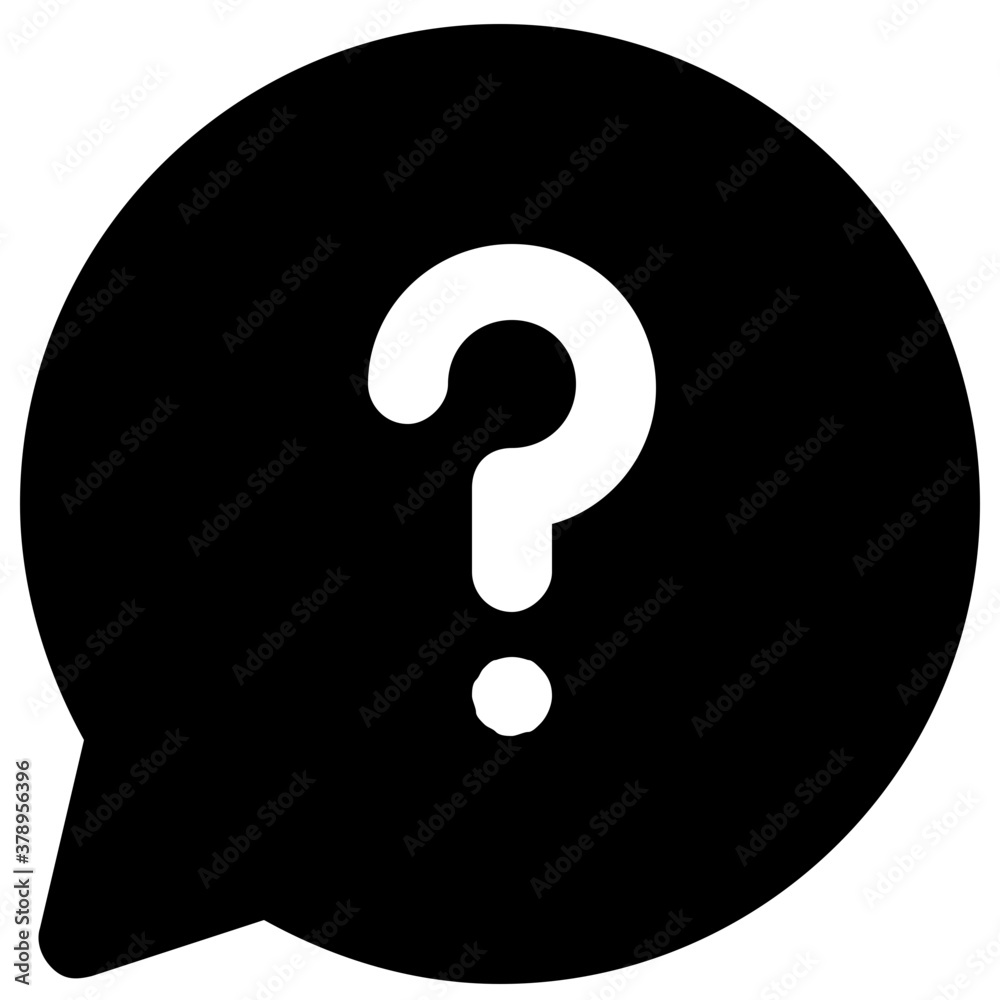 Canvas Prints enquiry, question mark under magnifier in filled style