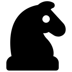 
A trendy icon of knight, glyph vector 

