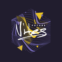 Expressive vector geometric t shirt 