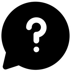 
Enquiry, question mark under magnifier in filled style 
