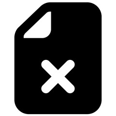 Obraz premium A trendy icon of delete file, filled vector 