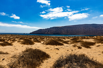 Paisajes de la isla Graciosa de Lanzarote