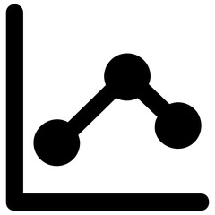 
Decline chart icon style, vector of business analytics 

