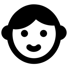 
Newborn icon design, baby in glyph vector  
