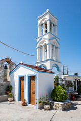 Kirche auf der Insel Perimos, bei der Insel Kos, Ägäis, Griechenland