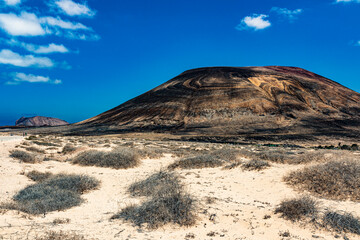Paisajes de la isla Graciosa de Lanzarote