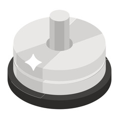 
A digital optical data storage format, compact disc icon
