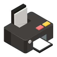 

Isometric vector design of printer, a peripheral device
