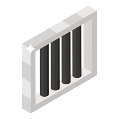 
Isometric vector design of prison icon, jailhouse concept 
