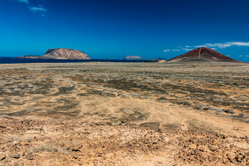Paisajes de la isla Graciosa de Lanzarote