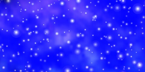 Fototapeta na wymiar Light Purple vector background with small and big stars. Blur decorative design in simple style with stars. Pattern for websites, landing pages.