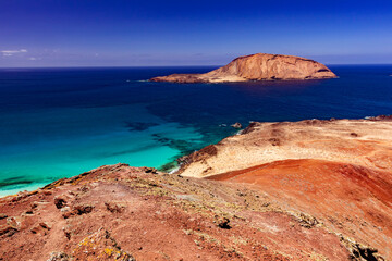 Paisajes de la isla Graciosa de Lanzarote