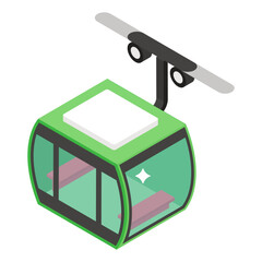  Funicular icon in modern isometric style   © Vectors Market