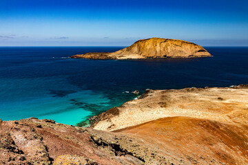 Paisajes de la isla Graciosa de Lanzarote