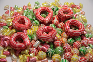 Fototapeta na wymiar delicious and colorful candy varieties