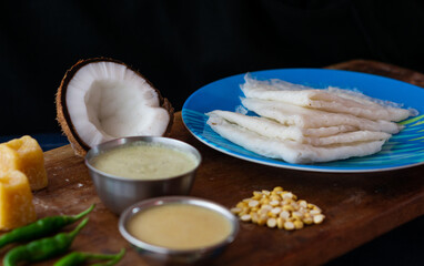 Neer dosa and coconut chutney