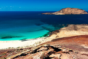 Paisajes de la isla Graciosa de Lanzarote
